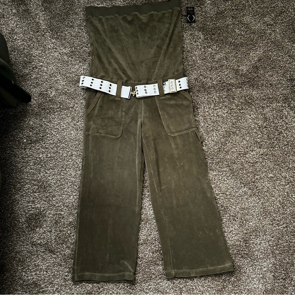 Sweet Dreams Velour Jumpsuit Green